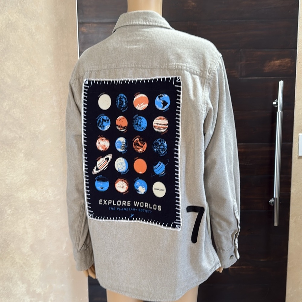 The Planetary Society Tan Flannel Size M